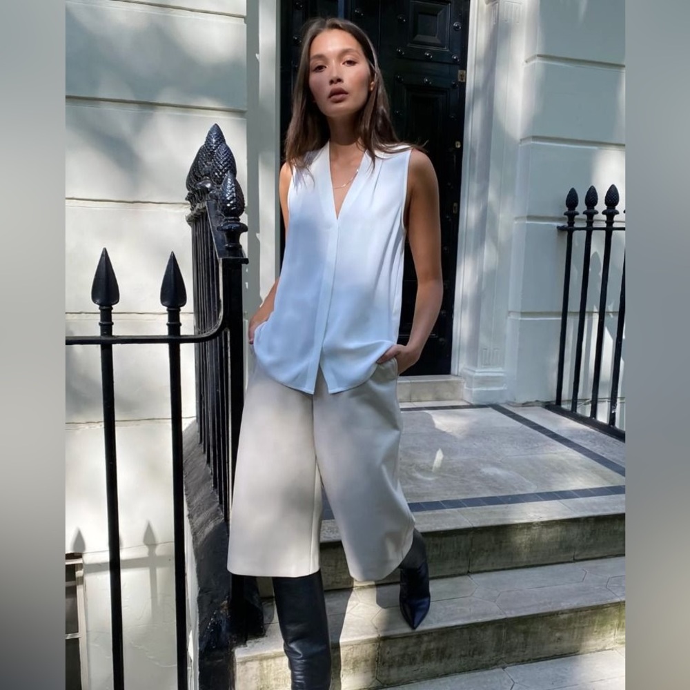 Aritzia Babaton white sleeveless top